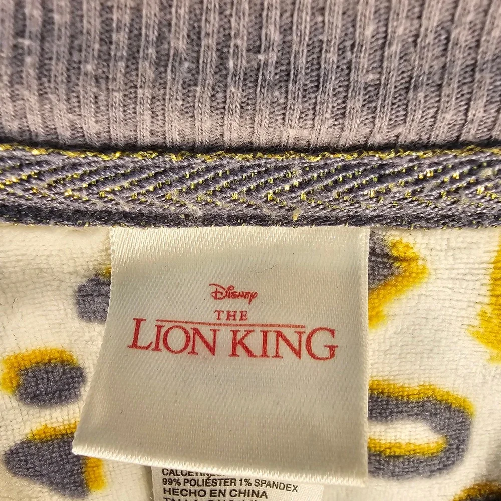 Disney The Lion King Simba Leopard Print Fleece Pajama Set  Large 12-14